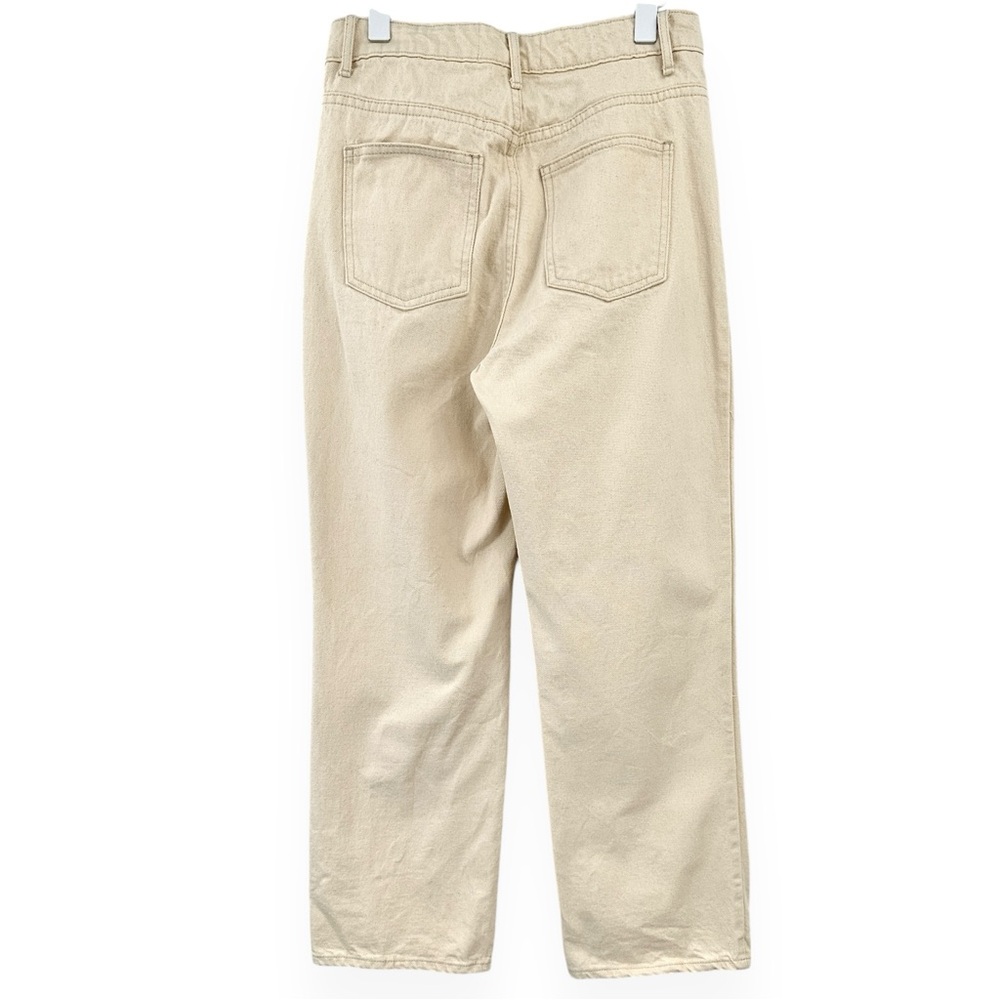 About You X Marie Von Behrens Cream White Loose Fit “Eva” Organic Cotton Jeans View 6